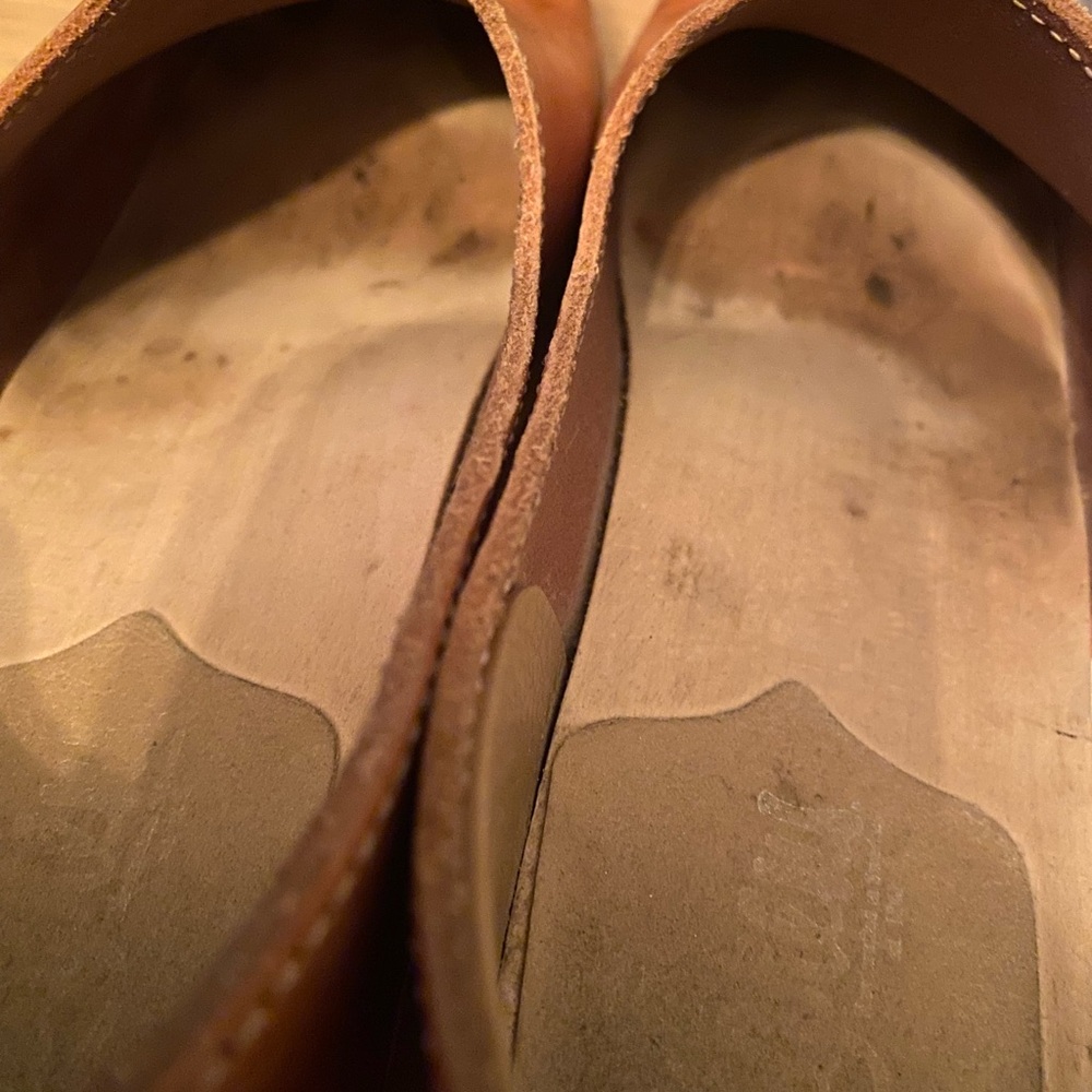 Sandgrens Brett Wooden Leather Clogs Brown EU 39 - Picture 11 of 11